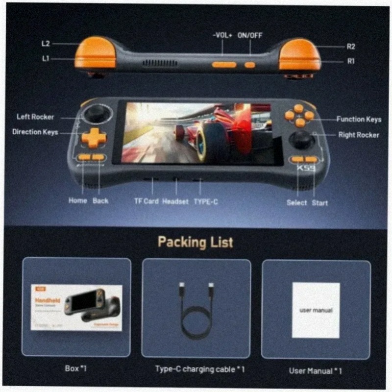 KINHANK K59 เครื่องเล่นเกมพกพา - Gaming Console Under 5000 บทวิจารณ์และราคา