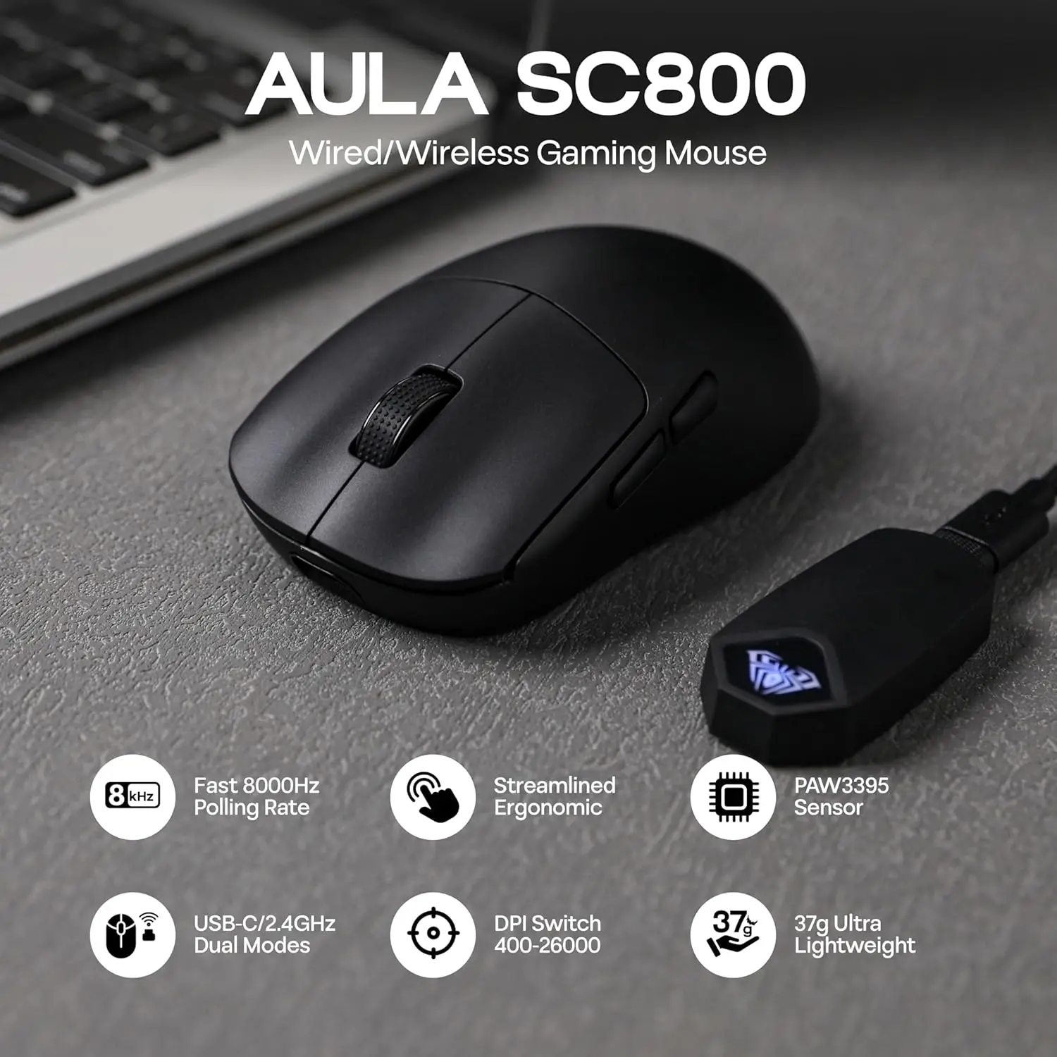 AULA SC800 เมาส์สำหรับเล่นเกม  - Gaming Console Buttons บทวิจารณ์และราคา